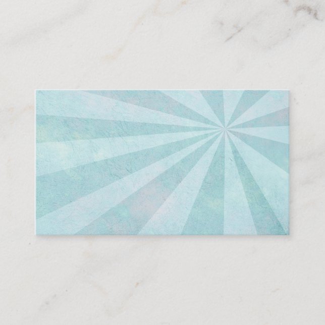 blue sunburst business card template double sided (Front)