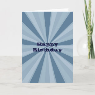 Blue Sunburst Card