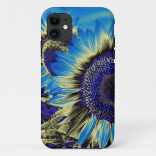 Blue Sunflower 2 iPhone 11 Case