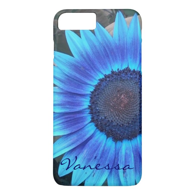 Blue Sunflower case *personalize* (Back)