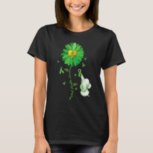 Blue Sunflower Elephan Outfit Spread Mental Health T-Shirt