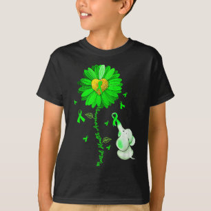 Blue Sunflower Elephant Spread Mental Health Aware T-Shirt