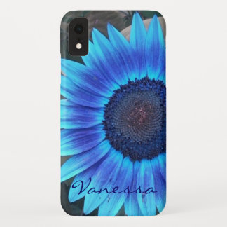 Blue Sunflower iPhone XR case *personalize*