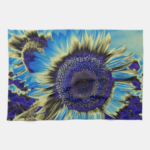 Blue Sunflower Kitchen Towel