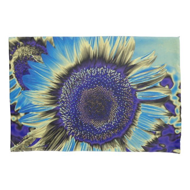 Blue Sunflower Pillowcase (Front)