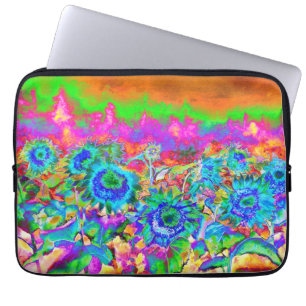 Blue Sunflowers Laptop Sleeve