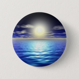 Blue Sunrise 2 Inch Round Button