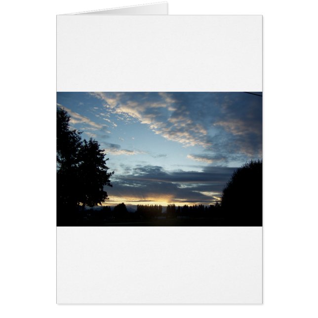 Blue Sunset Dreams Greeting Card (Front)