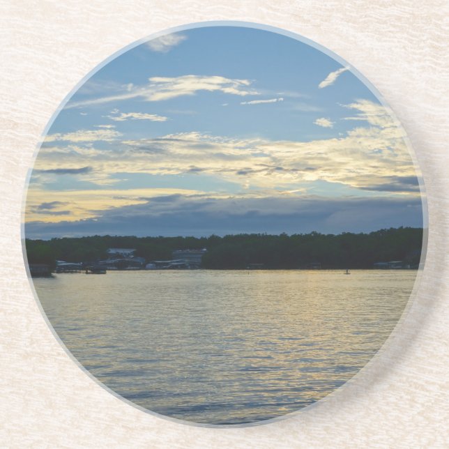 Blue Sunset Lake Of Ozarks Coaster (Front)
