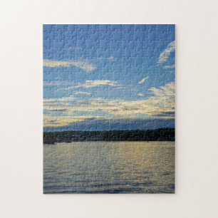 Blue Sunset Lake Of Ozarks Jigsaw Puzzle
