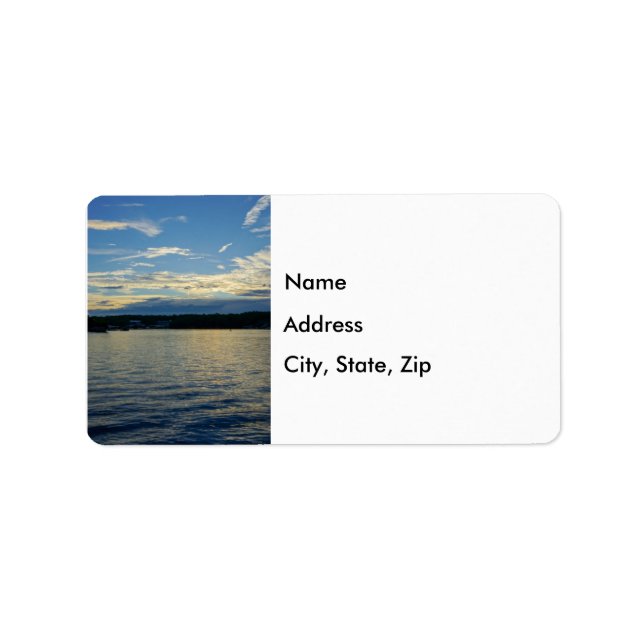 Blue Sunset Lake Of Ozarks Label (Front)