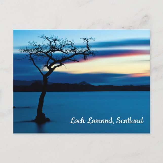 Blue Sunset over Loch Lomond, Scotland Postcard (Front)