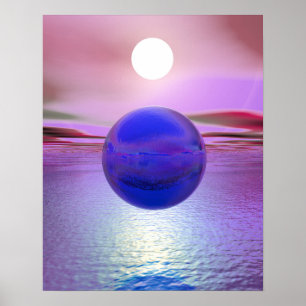 Blue Sunset Poster