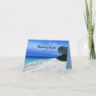 Blue Sunset Thinking of You Cards