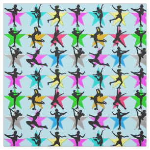 BLUE SUPER STAR FIGURE SKATING FABRIC