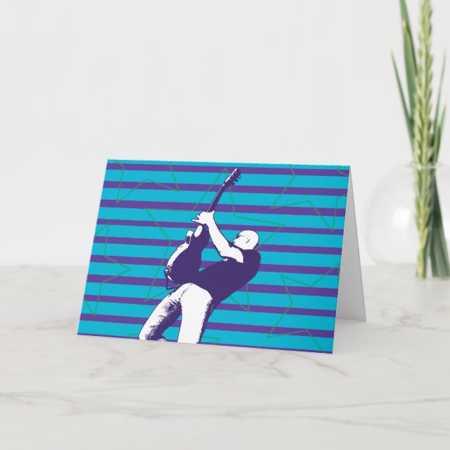 Blue Superstar Birthday Card (Front)