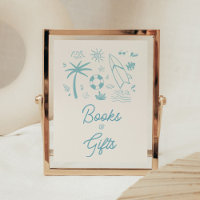 Blue Surf Baby on Board Baby Shower Books and Gift