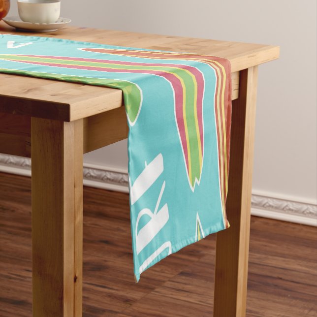 Blue Surfboard Table Runner (In Situ)