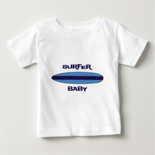 Blue Surfer Baby Baby T-Shirt