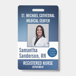 Blue Surgical Medical ID Logo Employee Badge