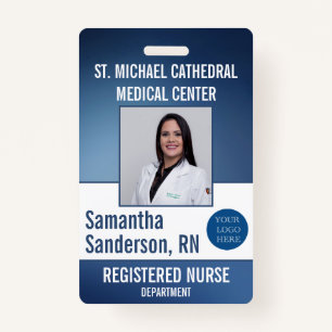 Blue Surgical Medical ID Logo Employee Badge