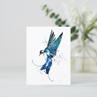 Blue Swallow Postcard