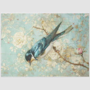 Blue Swallow Tissue Paper