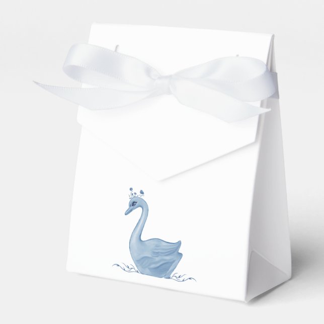 Blue Swan Favor Box (Front Side)