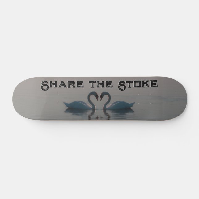 Blue Swans Must Be Love Skateboard (Horz)