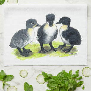 Blue Swedish Ducklings Kitchen Towel