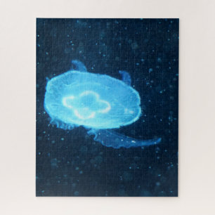 Blue Swimming Jellyfish Jigsaw Puzzle