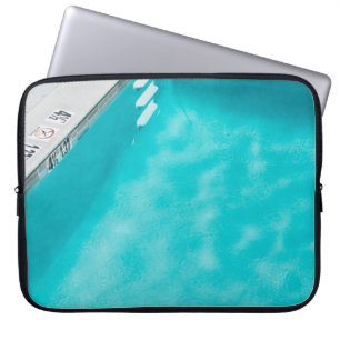Blue swimming pool laptop sleeve