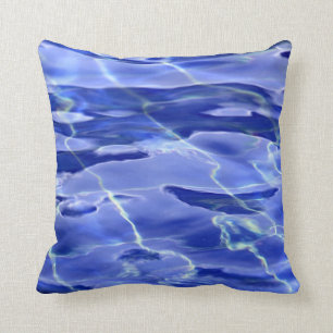 Blue Swimming Pool Throw Pillow