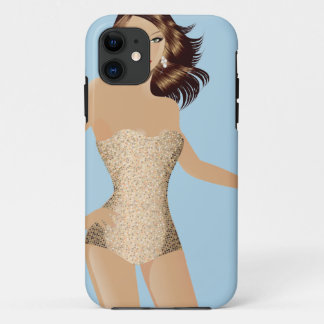 Blue Swimsuit Girl iPhone 5 Barely There™ iPhone 11 Case
