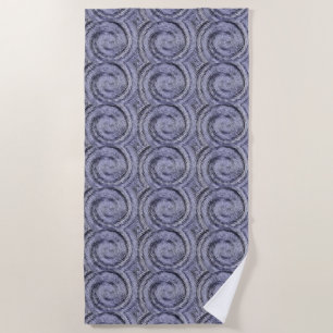 Blue Swirl Beach Towel