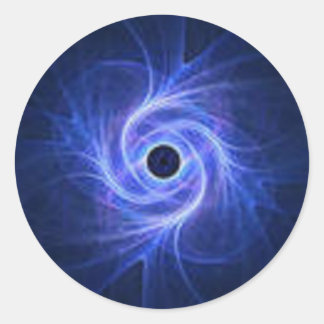 Blue Swirl Classic Round Sticker
