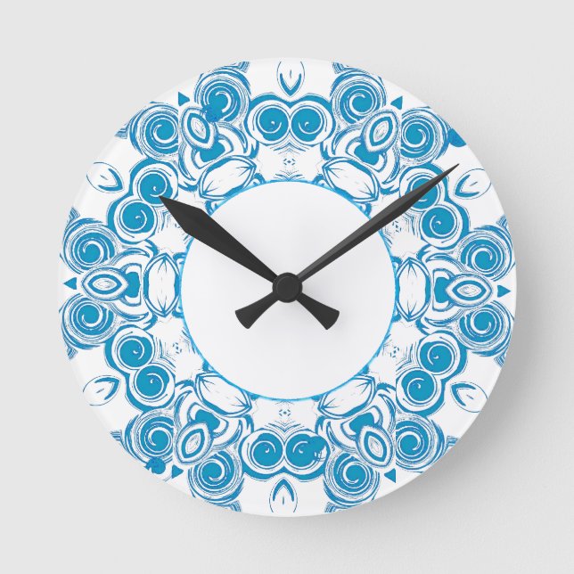 Blue Swirl Clock (Front)
