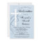 Blue Swirl Cross Confirmation Invitation Boy's
