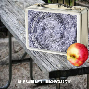 Blue Swirl  Metal Lunch Box