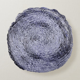 Blue Swirl Round Pillow
