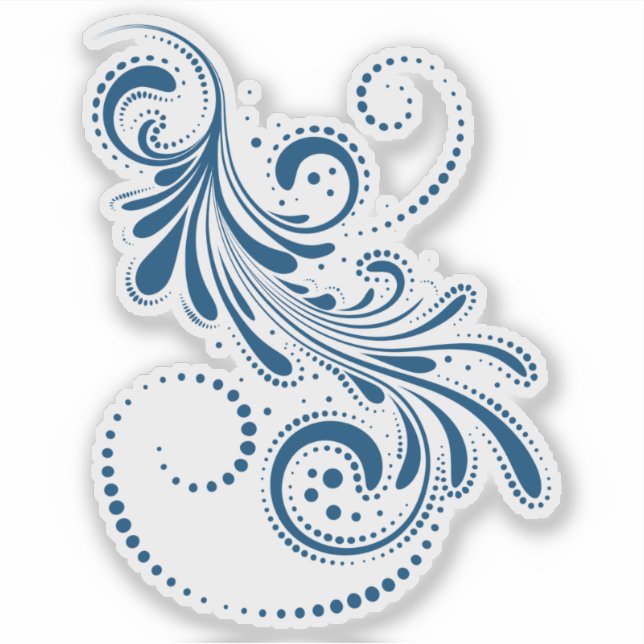 Blue swirl Sticker (Front)