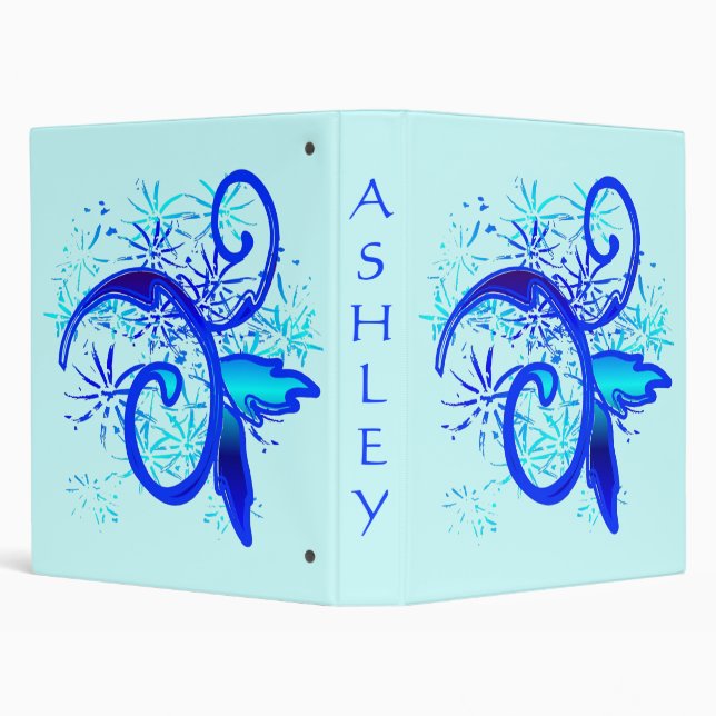 Blue Swirl Tattoo Binder (Background)