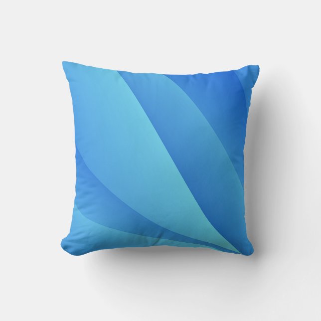 Blue Swirl Throw Pillow (Front)