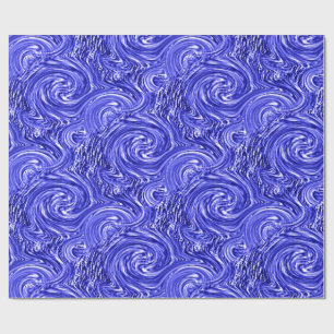 Blue Swirl Wrapping Paper