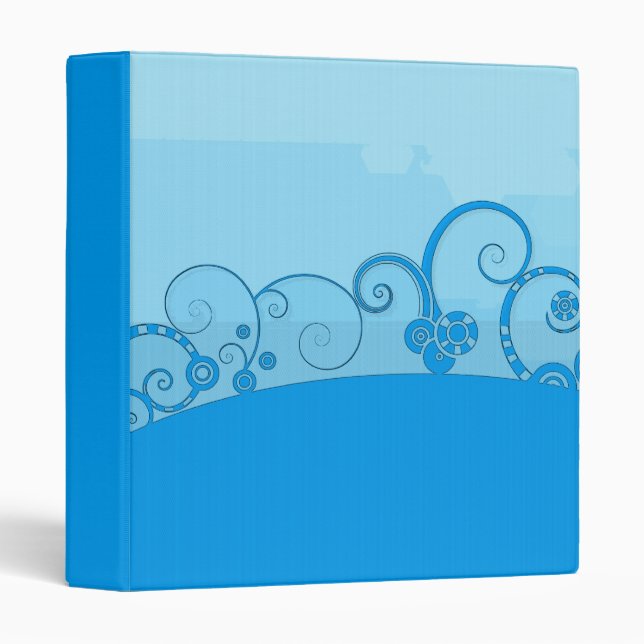 blue swirled fantasy binder (Front/Spine)