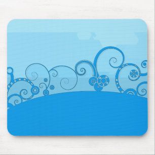 blue swirled fantasy Mouse Pad