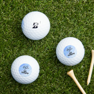 Blue Swirls  60 years anniversary  Golf Balls