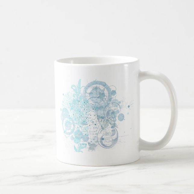 Blue Swirls Coffee Mug (Right)