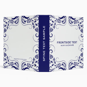Blue Swirls Frame Binder