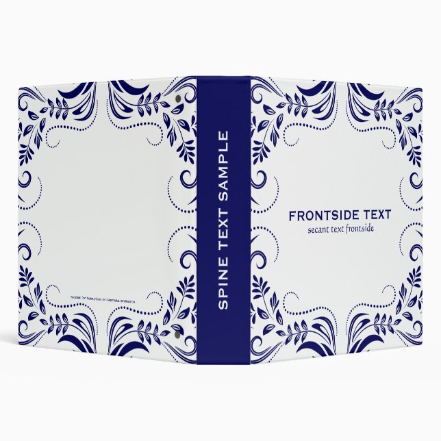 Blue Swirls  Frame Binder (Background)